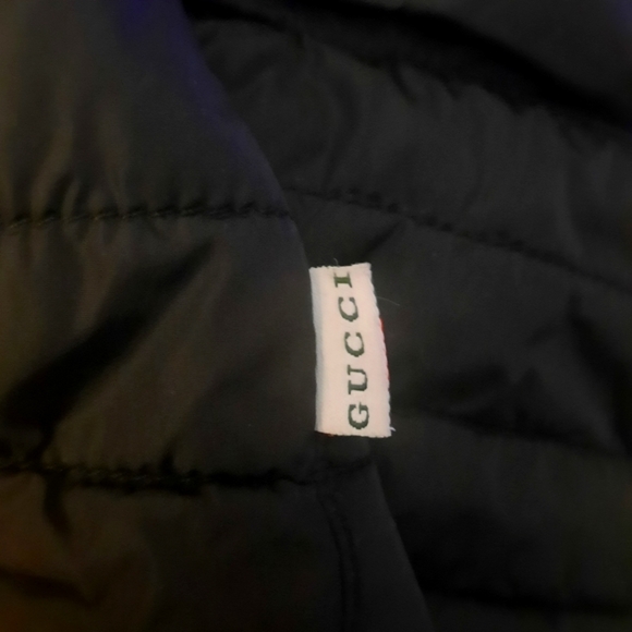 AW97 GUCCI x TOM FORD Vtg Moto Puffer Jacket Web Leather Nylon Biker Bomber - Picture 5 of 16